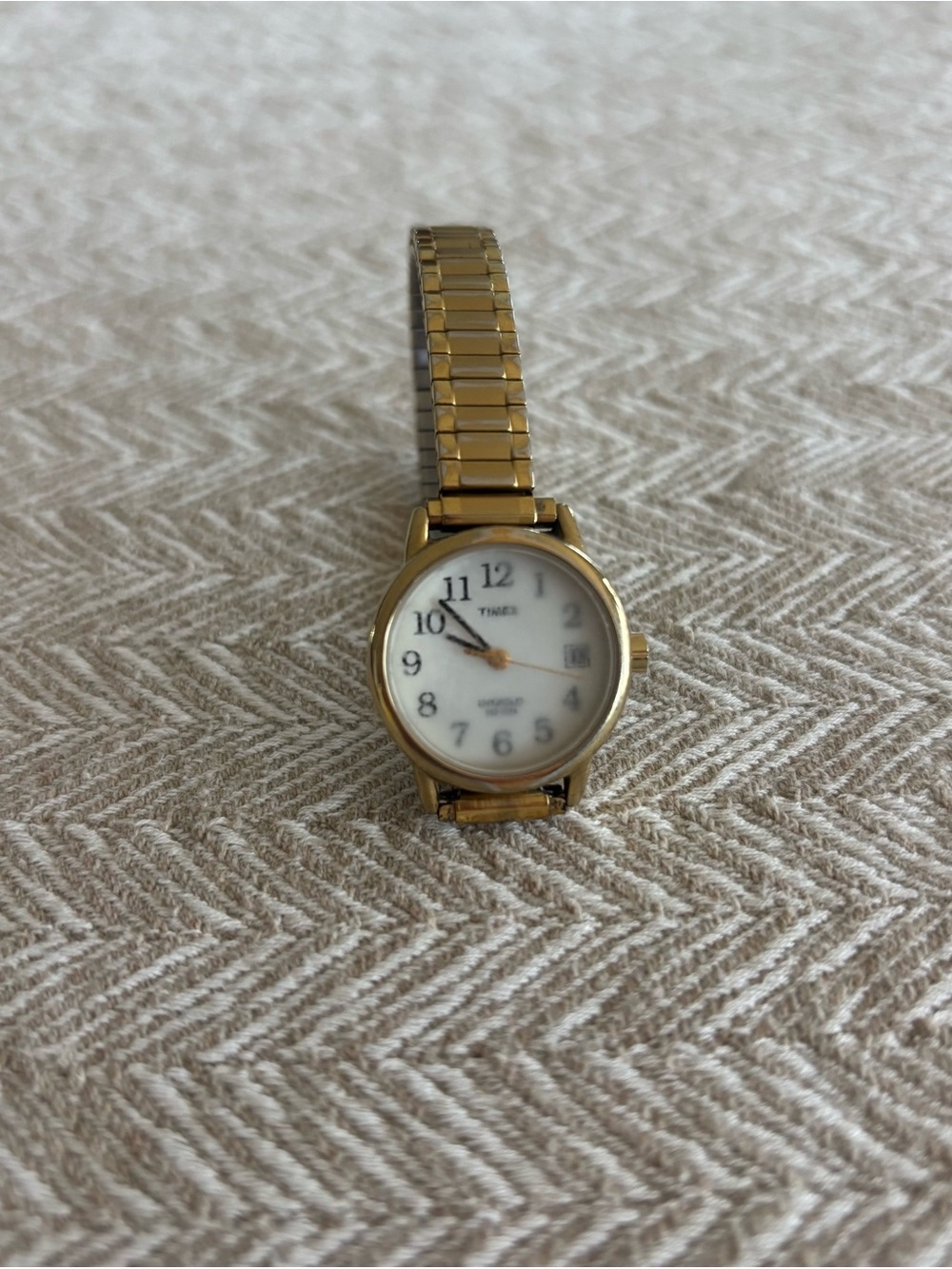 Timex Gold-Tone Expansion Band Watch - White Dial